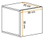 Eleganter Hängeschrank mit Push-to-open Funktion Möllen 08, Farbe: Eiche Wotan - Abmessungen: 30 x 30 x 25 cm (H x B x T)