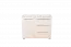 Kommode Siumu 12, Farbe: Beige / Beige Hochglanz - 85 x 107 x 45 cm (H x B x T)