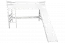 Großes weißes Stockbett mit Rutsche 120 x 200 cm, Buche Massivholz Weiß lackiert, teilbar in zwei Einzelbetten, "Easy Premium Line" K32/n