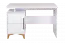 Schreibtisch Amanto 12, Farbe: Weiß / Esche - Abmessungen: 79 x 120 x 52 cm (H x B x T)