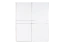 Schwebetürenschrank / Kleiderschrank Siumu 05, Farbe: Weiß / Weiß Hochglanz - 224 x 182 x 61 cm (H x B x T)
