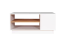 Couchtisch Gremda 04, Farbe: Eiche / Weiß - 100 x 60 x 46 cm (B x T x H)