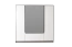 Kleiderschrank / Drehtürenschrank Sousse 01, Farbe: Grau / Weiß - 202 x 200 x 57 cm (H x B x T)