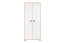 Drehtürenschrank / Kleiderschrank 12, Farbe: Buche / Weiß - 198 x 84 x 56 cm (H x B x T)