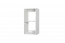 Hängeregal / Wandregal Milo 45, Farbe: Weiß, massiv - 37 x 72 x 25 cm (H x B x T)