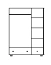 Weißer Massivholz Kleiderschrank
