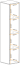 Moderne Hängevitrine Fardalen 13, Farbe: Weiß - Abmessungen: 180 x 30 x 30 cm (H x B x T), Türanschlag beidseitig montierbar