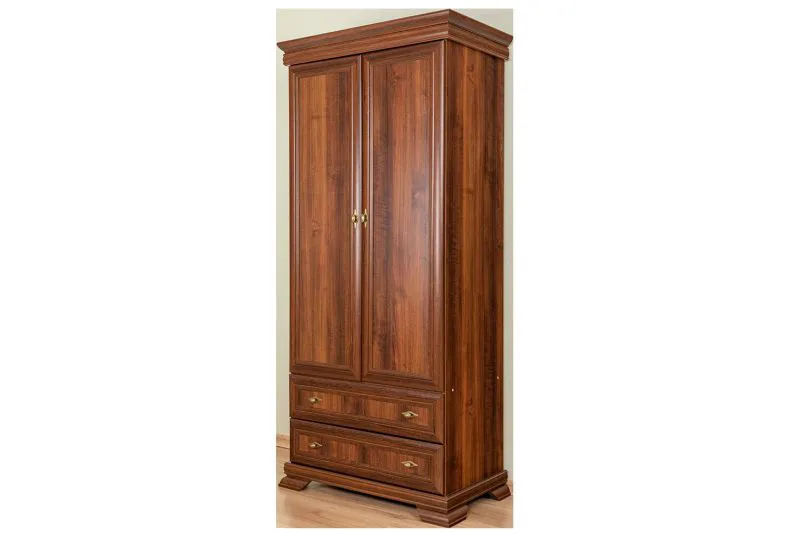Schlafzimmer - Kleiderschrank, Farbe: Dunkelbraun - 193 x 88 x 49 cm (H x B x T) Abbildung