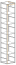 Schmales Bücherregal aus Metall Nodeland 01, Farbe: Schwarz - Abmessungen: 176 x 30 x 25 cm (H x B x T), mit sieben Fächern